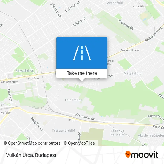 Vulkán Utca map