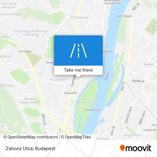 Záhony Utca map