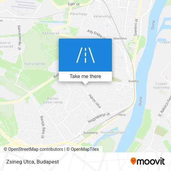 Zsineg Utca map