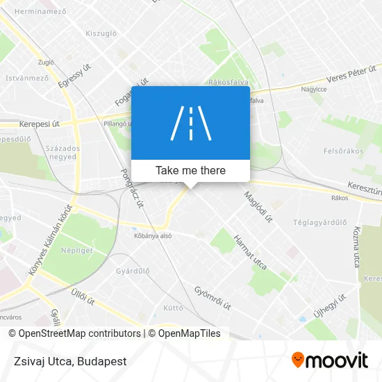 Zsivaj Utca map