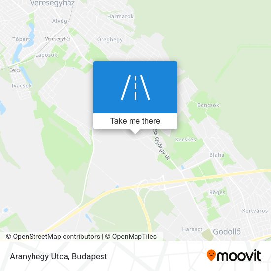 Aranyhegy Utca map