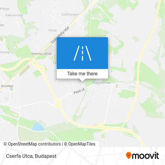 Cserfa Utca map