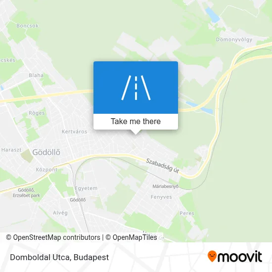 Domboldal Utca map