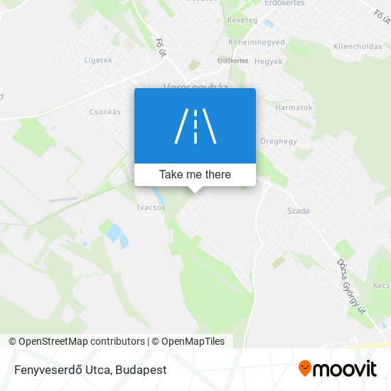 Fenyveserdő Utca map