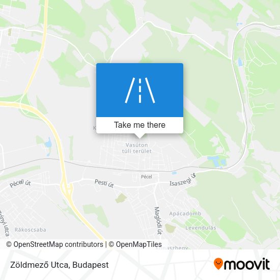 Zöldmező Utca map
