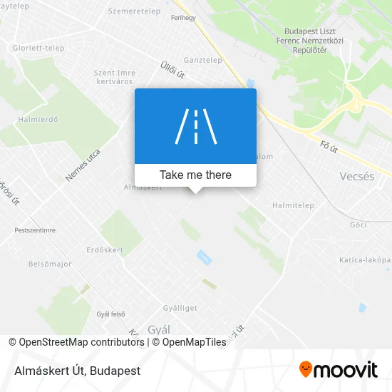 Almáskert Út map