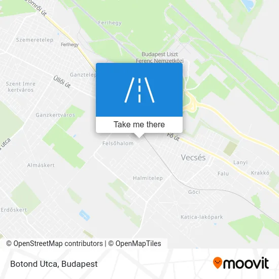 Botond Utca map