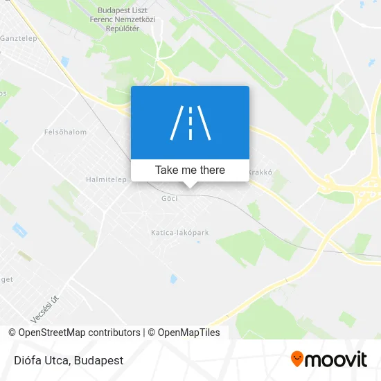 Diófa Utca map