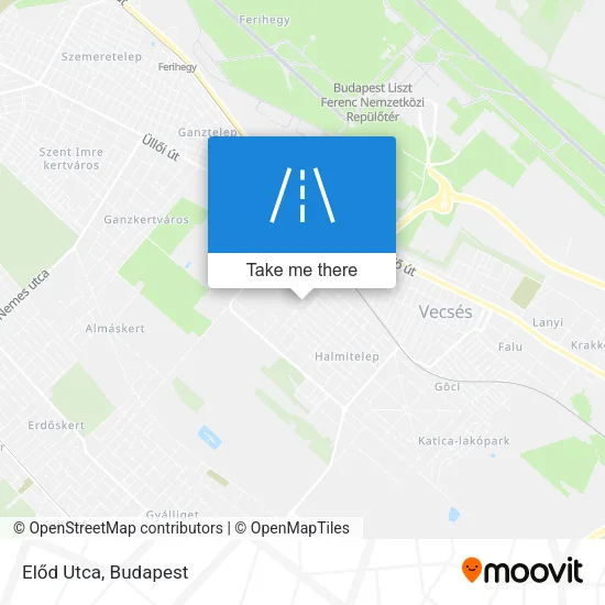 Előd Utca map