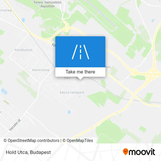 Hold Utca map