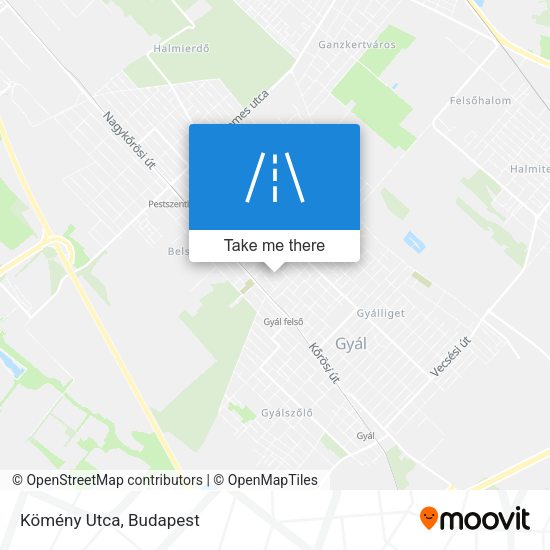 Kömény Utca map