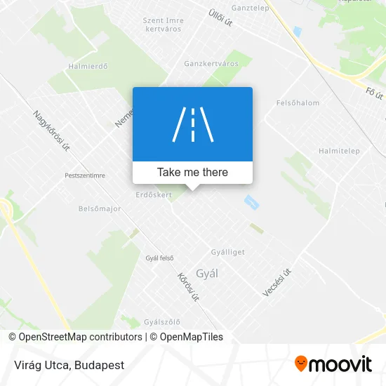 Virág Utca map
