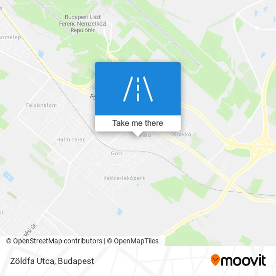 Zöldfa Utca map