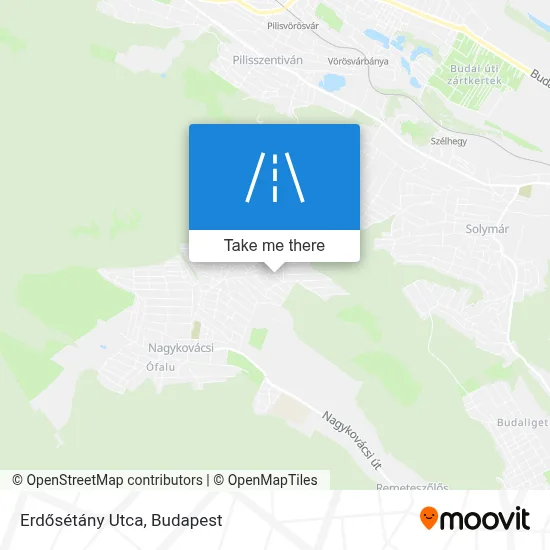 Erdősétány Utca map