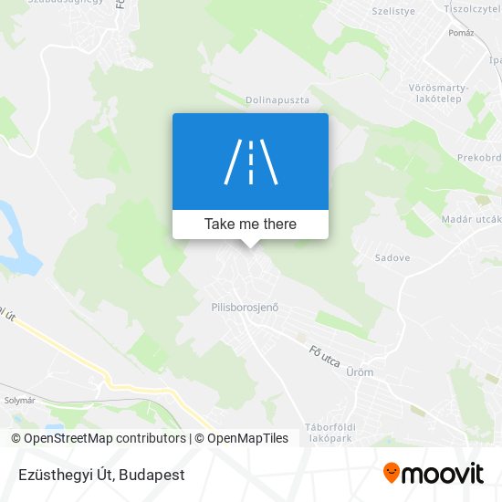 Ezüsthegyi Út map