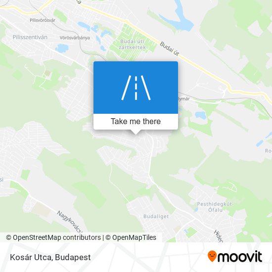 Kosár Utca map