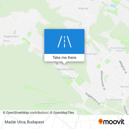 Madár Utca map