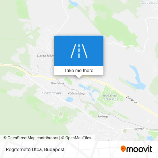 Régitemető Utca map