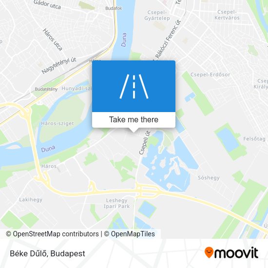 Béke Dűlő map