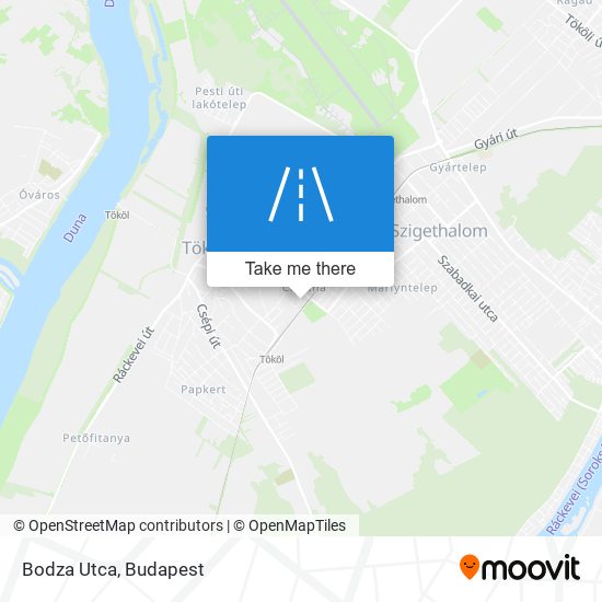 Bodza Utca map