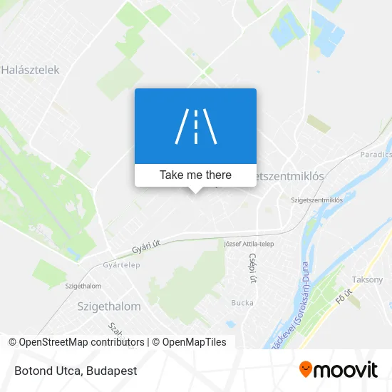 Botond Utca map