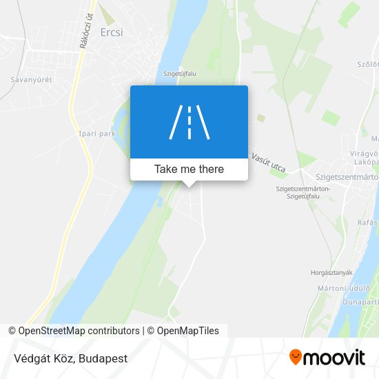 Védgát Köz map
