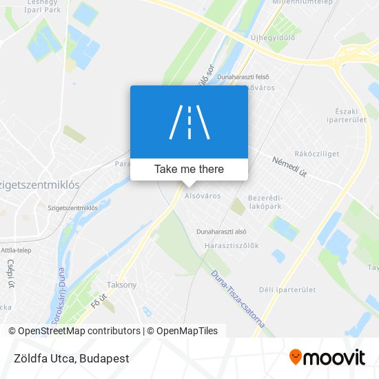 Zöldfa Utca map