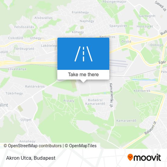 Akron Utca map