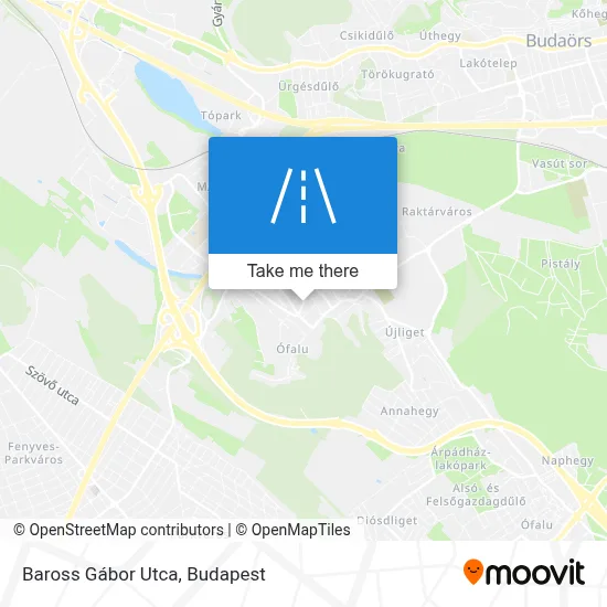 Baross Gábor Utca map