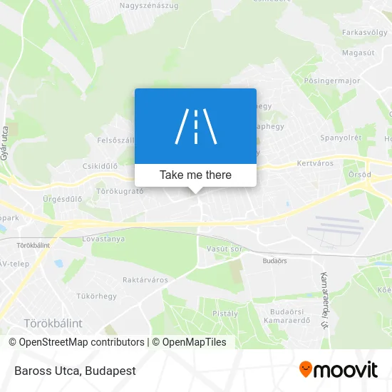 Baross Utca map