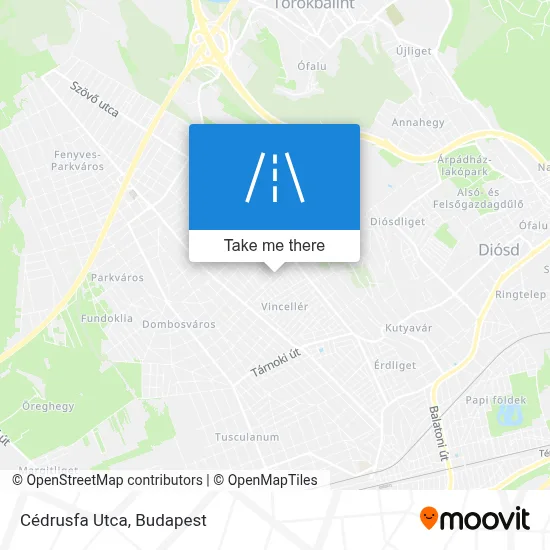 Cédrusfa Utca map
