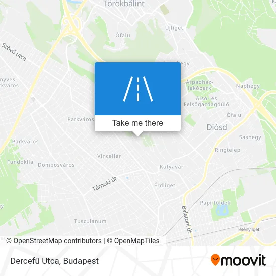 Dercefű Utca map