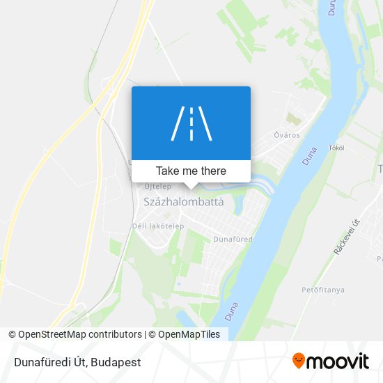 Dunafüredi Út map