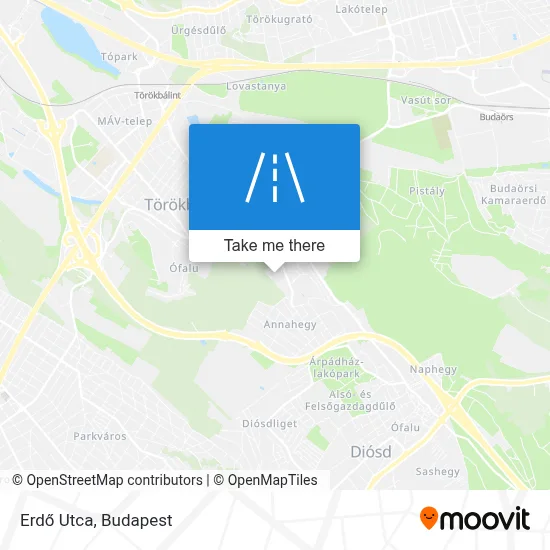 Erdő Utca map