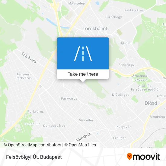 Felsővölgyi Út map