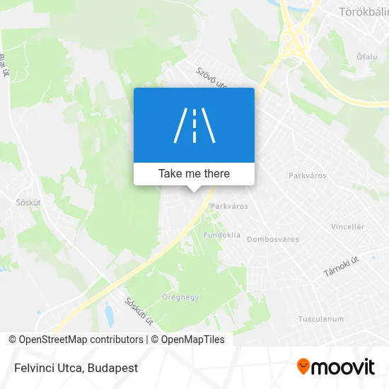 Felvinci Utca map
