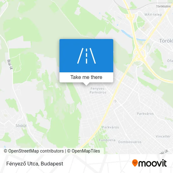 Fényező Utca map