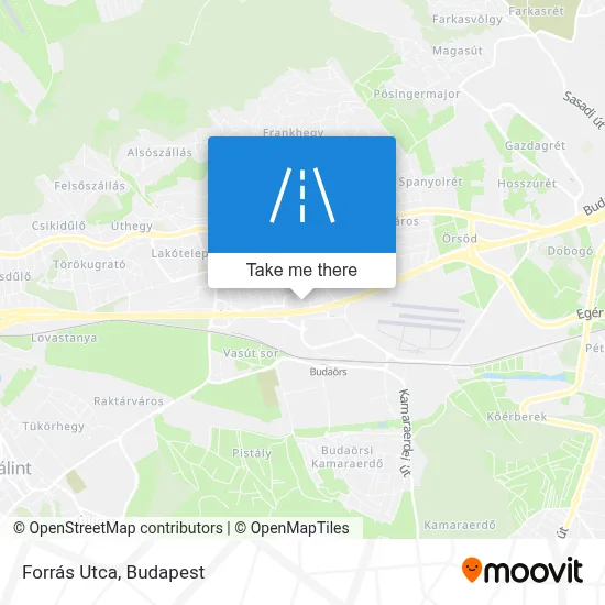 Forrás Utca map