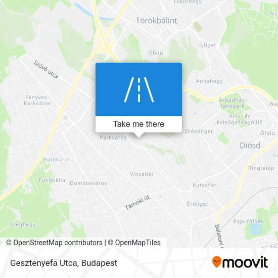 Gesztenyefa Utca map