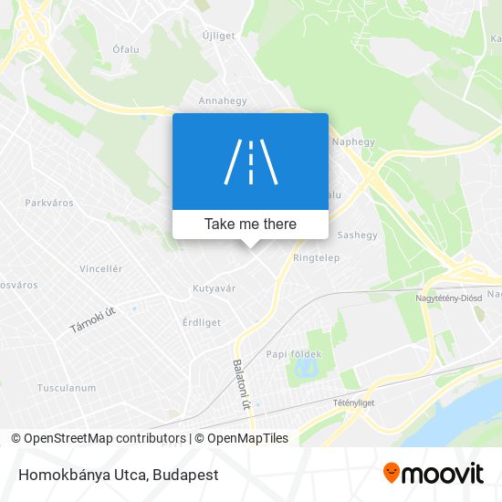 Homokbánya Utca map