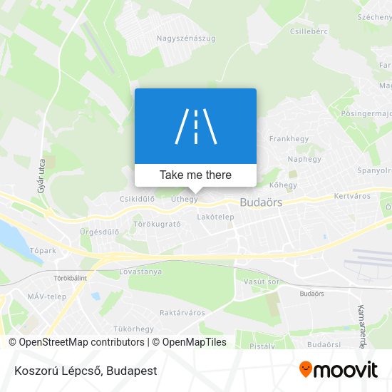 Koszorú Lépcső map