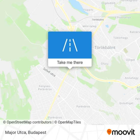Major Utca map