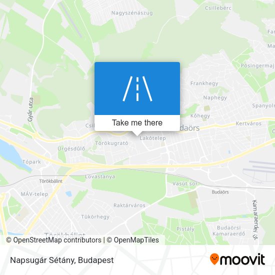 Napsugár Sétány map