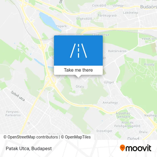 Patak Utca map