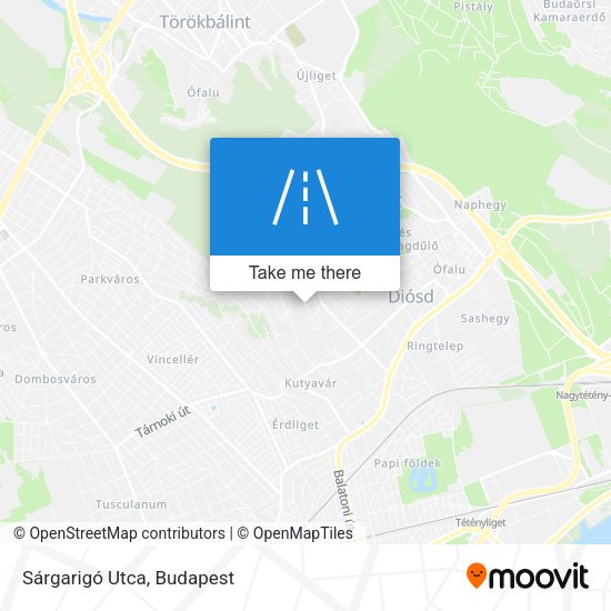 Sárgarigó Utca map