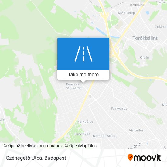 Szénégető Utca map