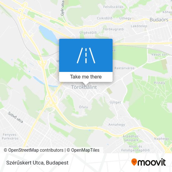 Szérűskert Utca map