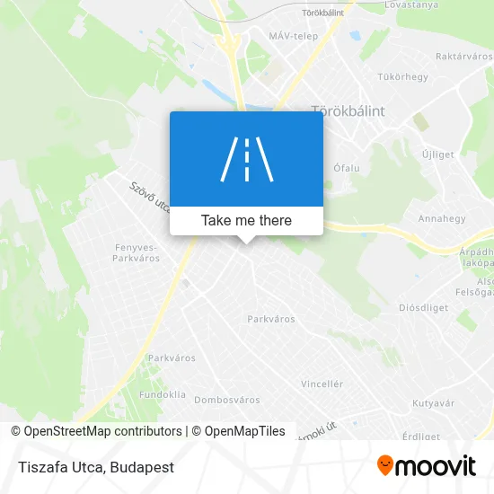 Tiszafa Utca map