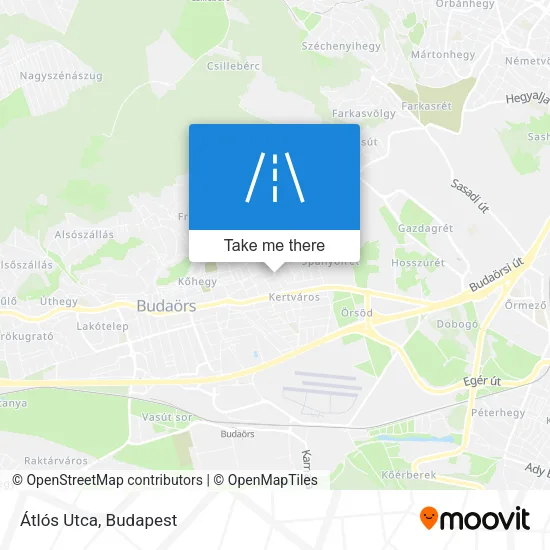 Átlós Utca map