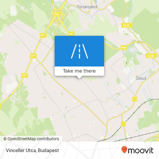 Vincellér Utca map